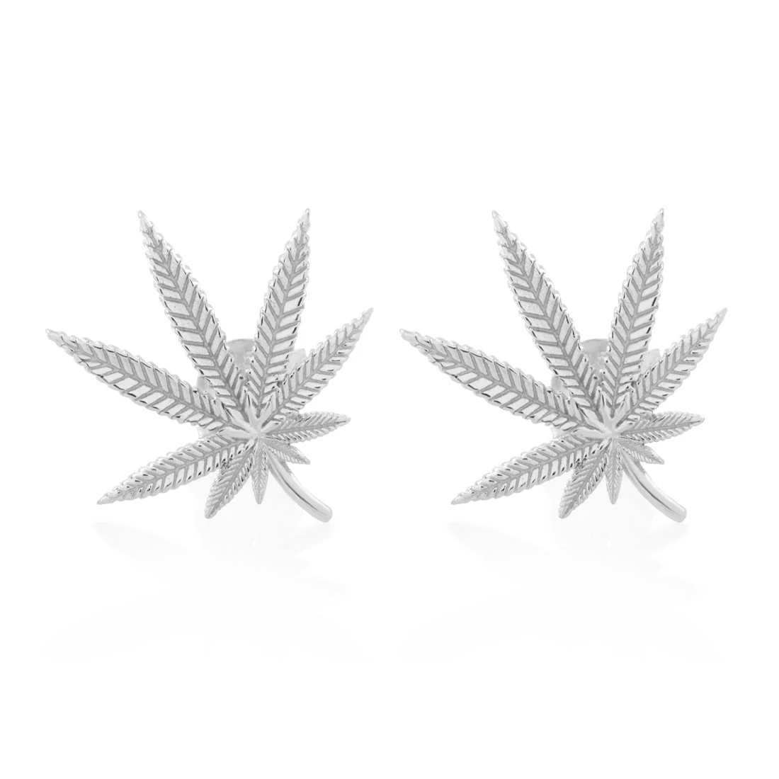 Cannabis Leaf Stud Earrings - Image 3