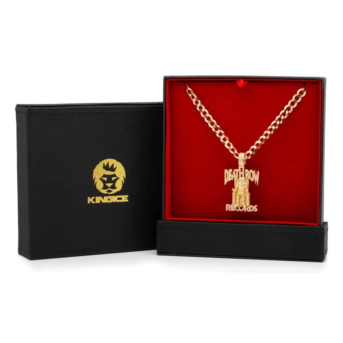 Death Row Records x King Ice - Solid Gold Iced Logo Necklace - Image 11
