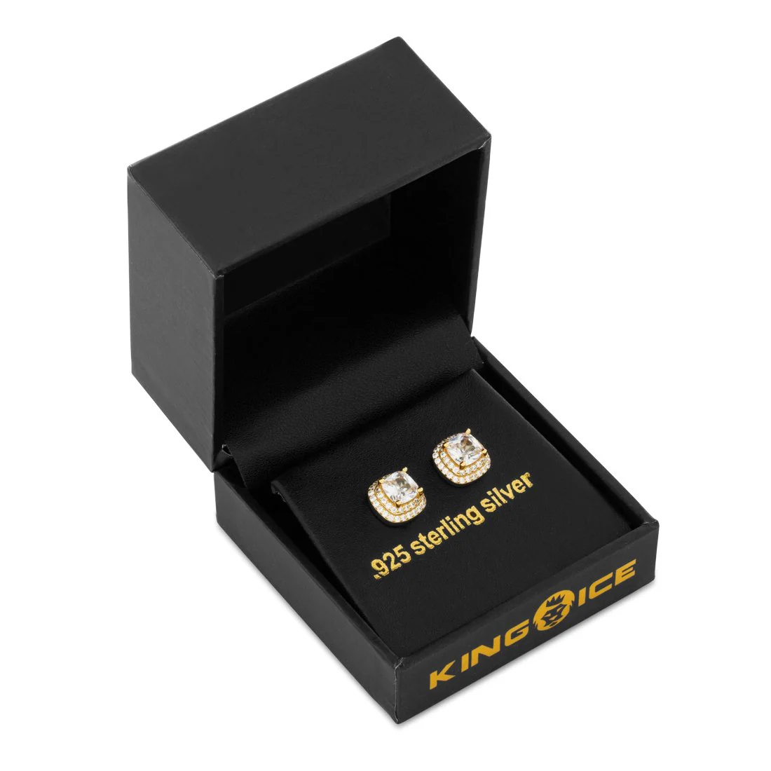 Halo Cushion-Cut Stud Earrings - Image 2