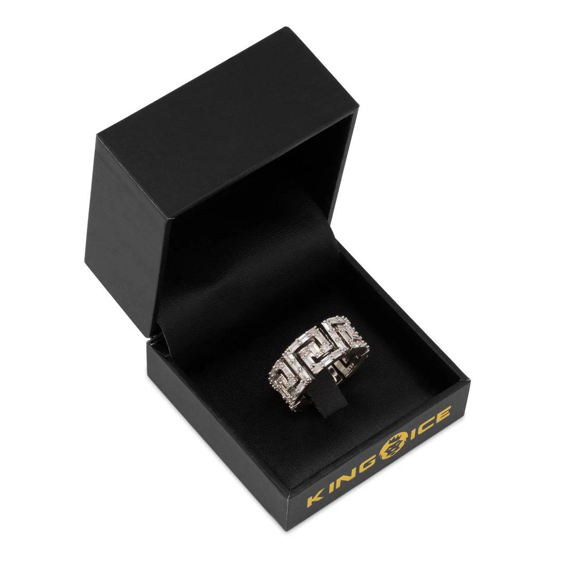 Iced Greek Key Ring - Image 9