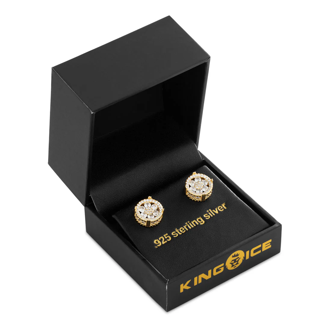 Round Cluster Stud Earrings - Image 2